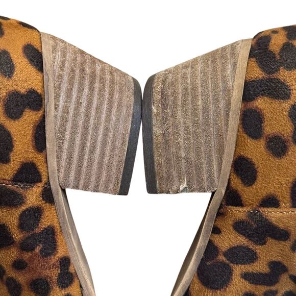 Arider Girl Leopard Print Cutout Ankle Booties Women's 6.5 Slip On Boot - Picture 7 of 8